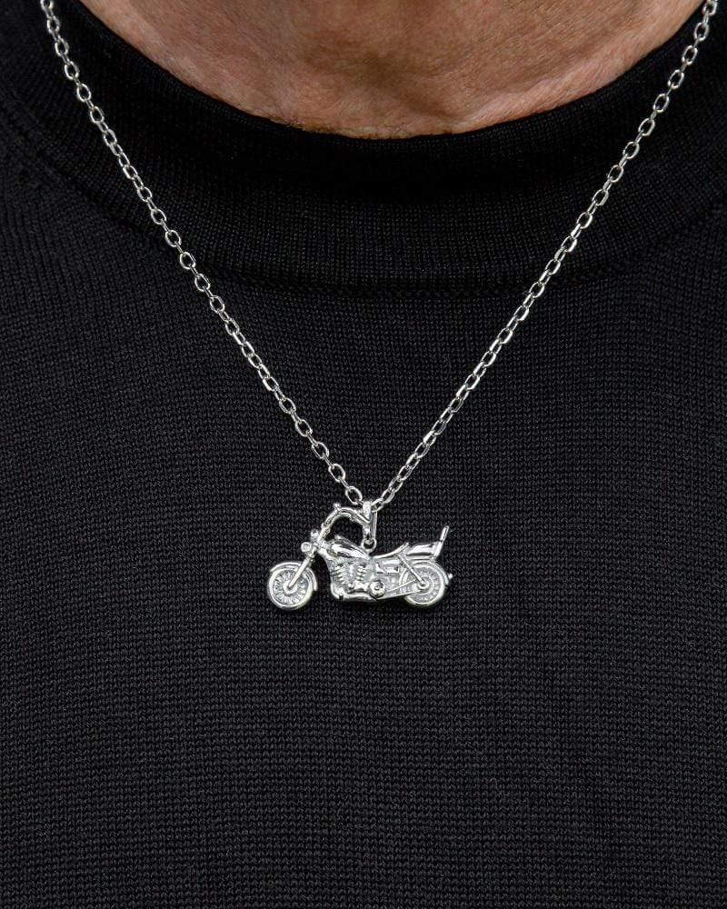 Cara Keepsakes Silver Pendant Urns Motorcycle Pendant Urn