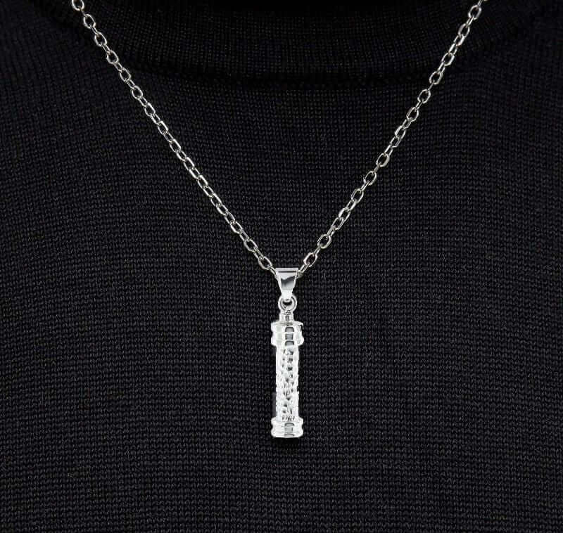 Cara Keepsakes Silver Pendant Urns Hammered Cylinder Pendant Urn