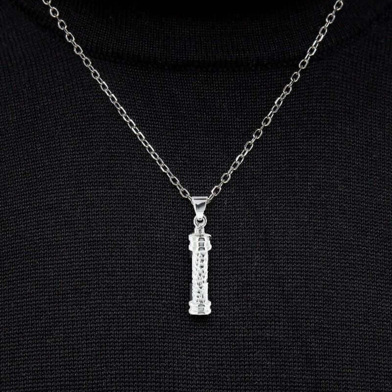 Cara Keepsakes Silver Pendant Urns Hammered Cylinder Pendant Urn