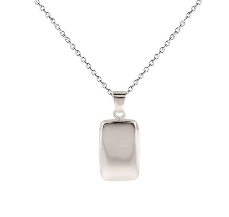 Cara Keepsakes Silver Pendant Urns Silver Rectangle Pendant Urn