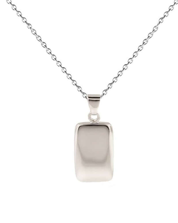 Cara Keepsakes Silver Pendant Urns Silver Rectangle Pendant Urn