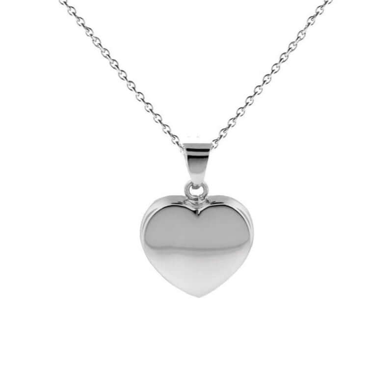 Cara Keepsakes Silver Pendant Urns Silver Heart Pendant Urn
