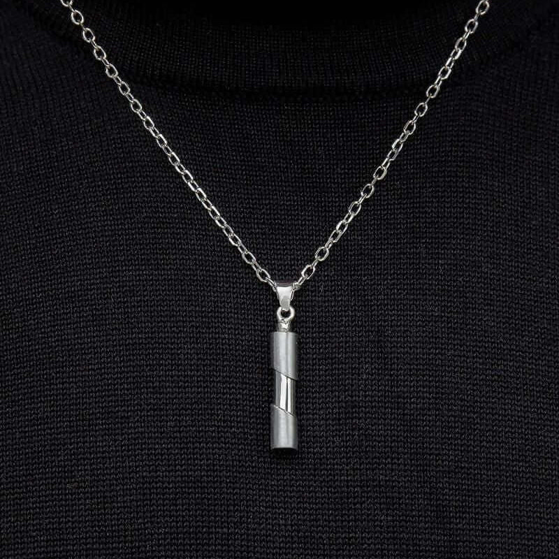 Cara Keepsakes Silver Pendant Urns Cylinder Pendant Urn