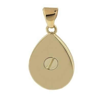 Cara Keepsakes Gold Locket Urns 'Poppy' Teardrop Pendant Urn (10K)