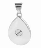 Cara Keepsakes Silver Pendant Urns 'Poppy' Teardrop Pendant Urn