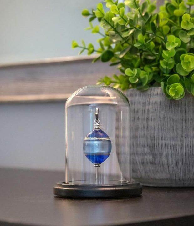 Cara Keepsakes Keepsake Urn Mini Urn with Glass Dome Keepsake Urn - "Serenity" (Olive Shaped)