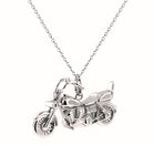 Cara Keepsakes Silver Pendant Urns Motorcycle Pendant Urn