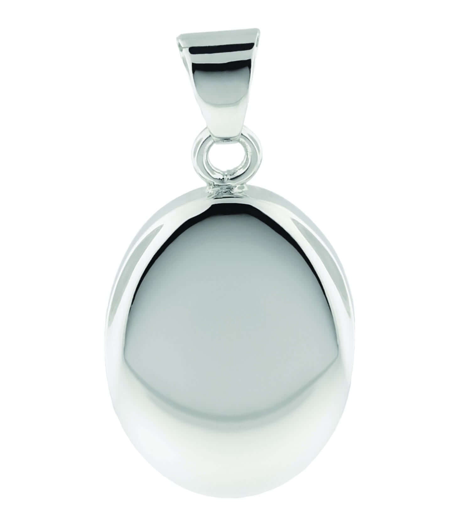 Cara Keepsakes Silver Pendant Urns Silver Oval Pendant Urn