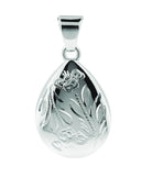Cara Keepsakes Silver Pendant Urns 'Poppy' Teardrop Pendant Urn