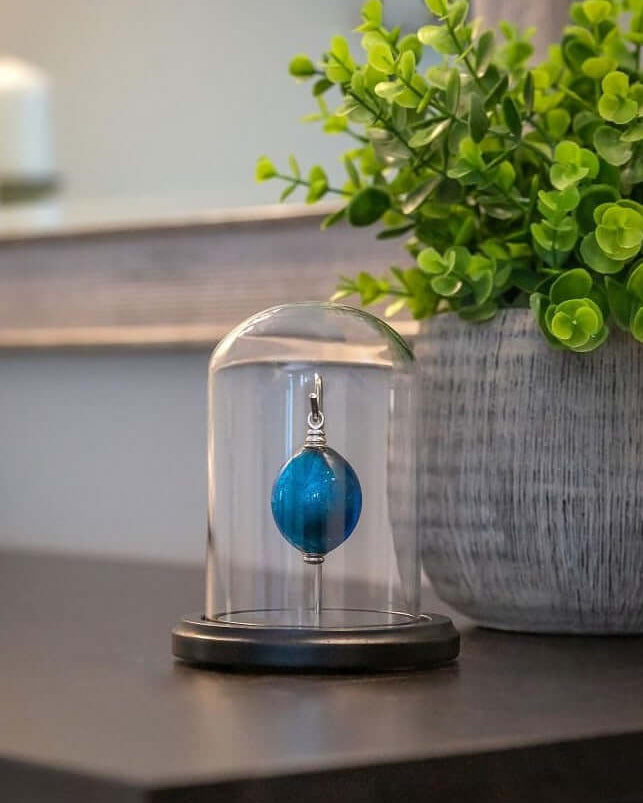 Cara Keepsakes Keepsake Urn Mini Urn with Glass Dome Keepsake Urn - "Tender Promise"