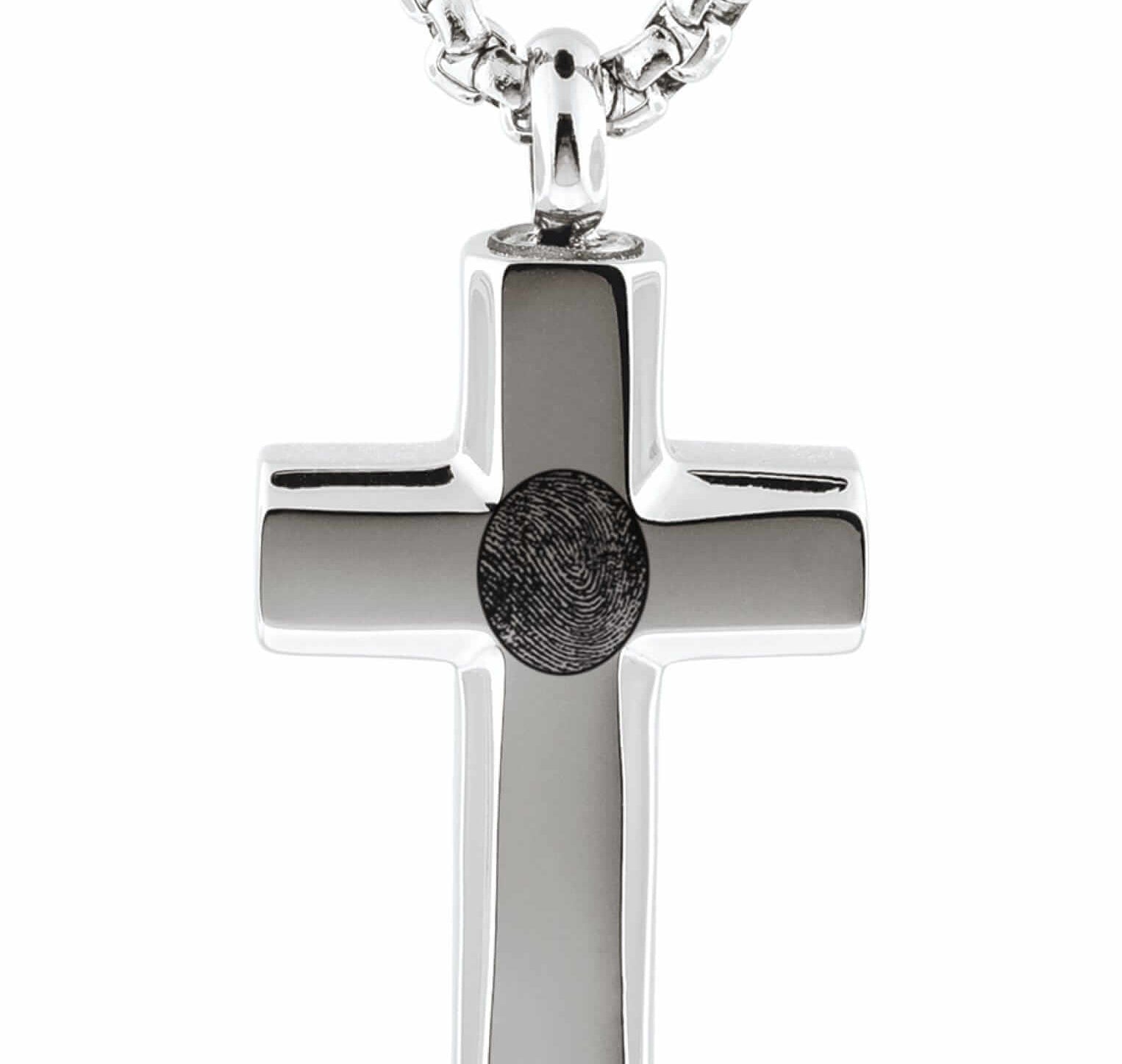 Cara Keepsakes Stainless Steel Stainless Steel Cross Pendant Urn