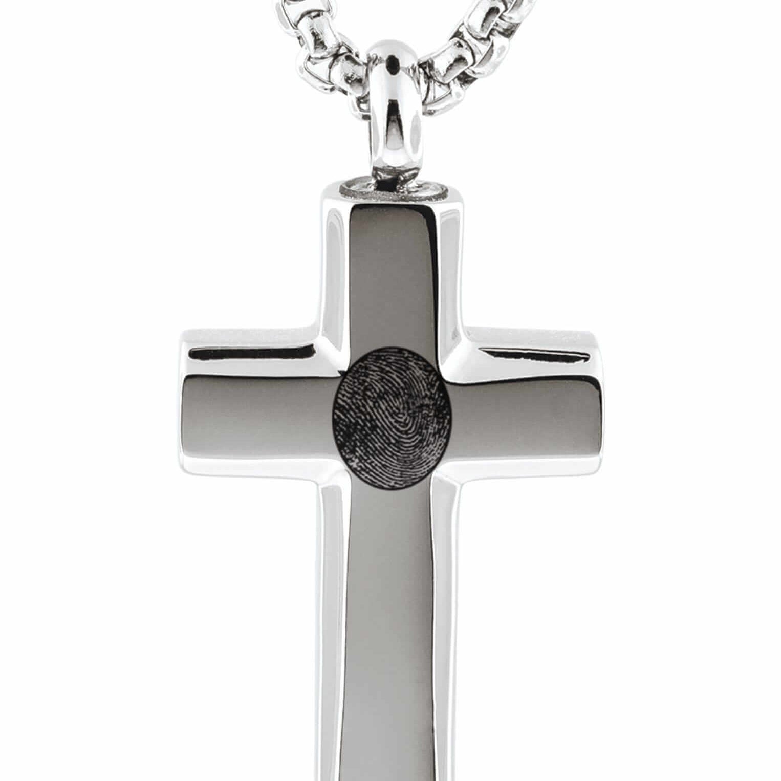 Cara Keepsakes Stainless Steel Stainless Steel Cross Pendant Urn