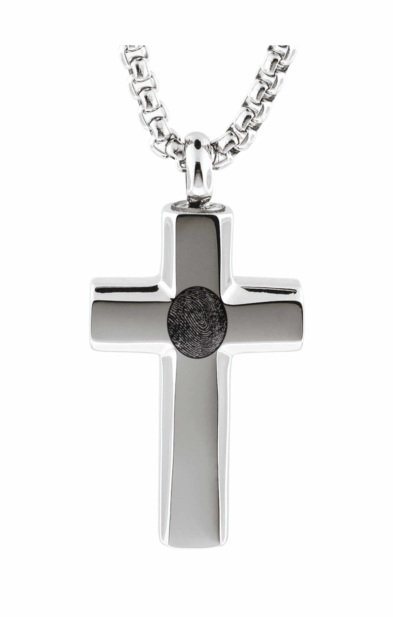 Cara Keepsakes Stainless Steel Stainless Steel Cross Pendant Urn