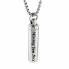 Cara Keepsakes Stainless Steel Paw Print Cylinder Urn