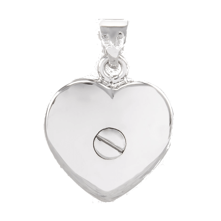 Cara Keepsakes Silver Pendant Urns Silver Heart Pendant Urn