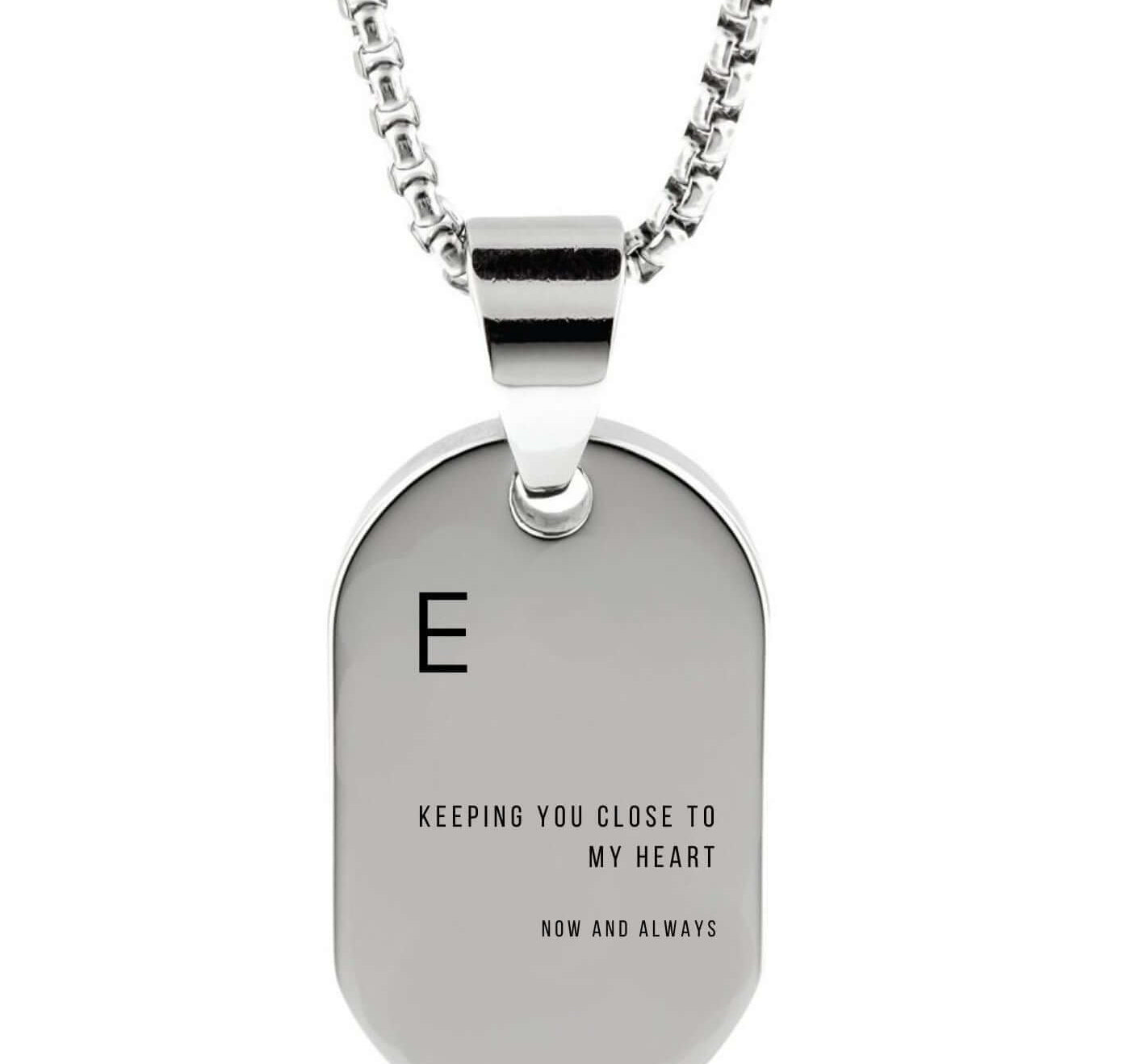 Cara Keepsakes Stainless Steel Keeping You Close To My Heart Dog Tag Urn