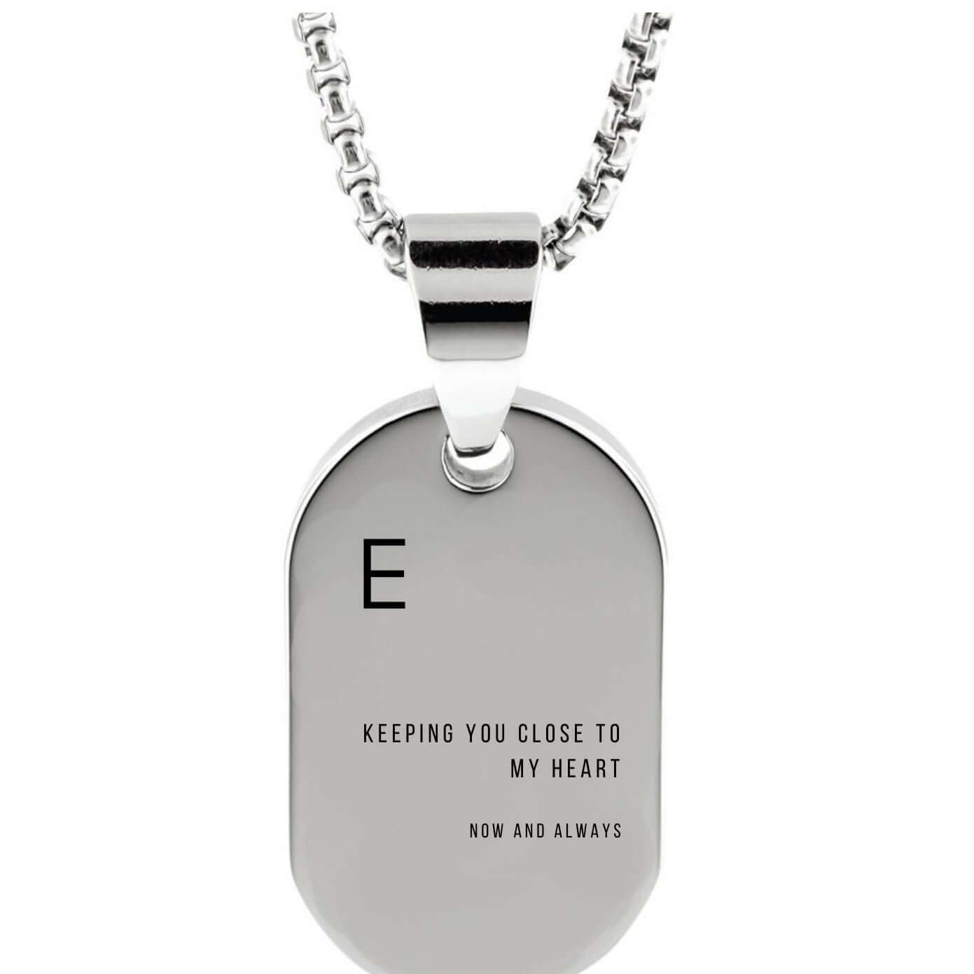 Cara Keepsakes Stainless Steel Keeping You Close To My Heart Dog Tag Urn