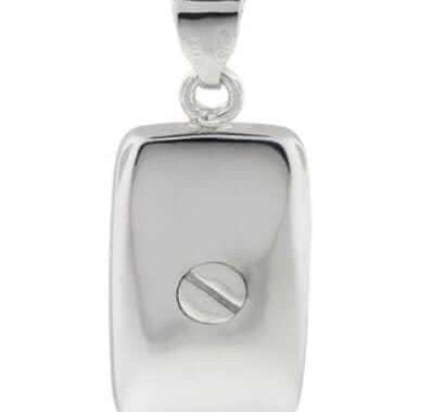 Cara Keepsakes Silver Pendant Urns Silver Rectangle Pendant Urn