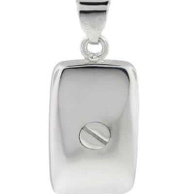 Cara Keepsakes Silver Pendant Urns Silver Rectangle Pendant Urn
