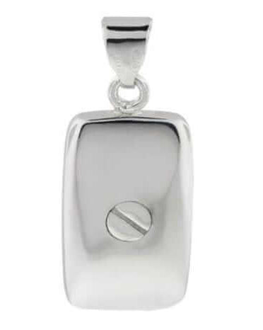 Cara Keepsakes Silver Pendant Urns Silver Rectangle Pendant Urn