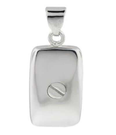 Cara Keepsakes Silver Pendant Urns Silver Rectangle Pendant Urn