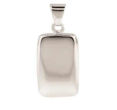 Cara Keepsakes Silver Pendant Urns Silver Rectangle Pendant Urn