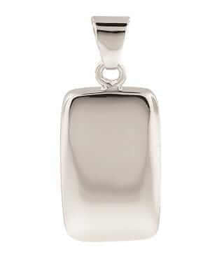 Cara Keepsakes Silver Pendant Urns Silver Rectangle Pendant Urn