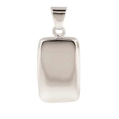 Cara Keepsakes Silver Pendant Urns Silver Rectangle Pendant Urn