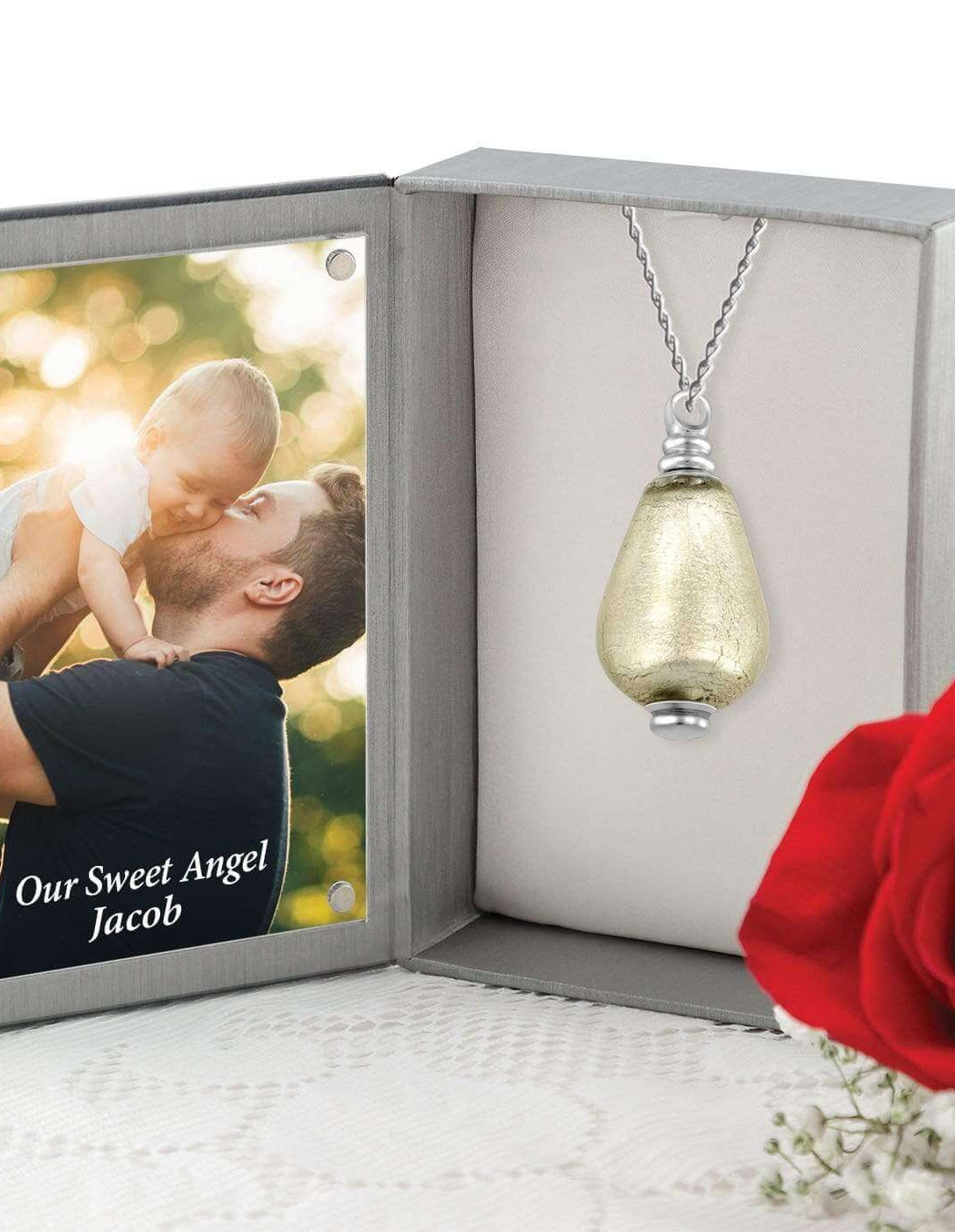 Cara Keepsakes Murano Glass Pendant Urns Murano Glass Pendant Urn - 'Whispering Softly'