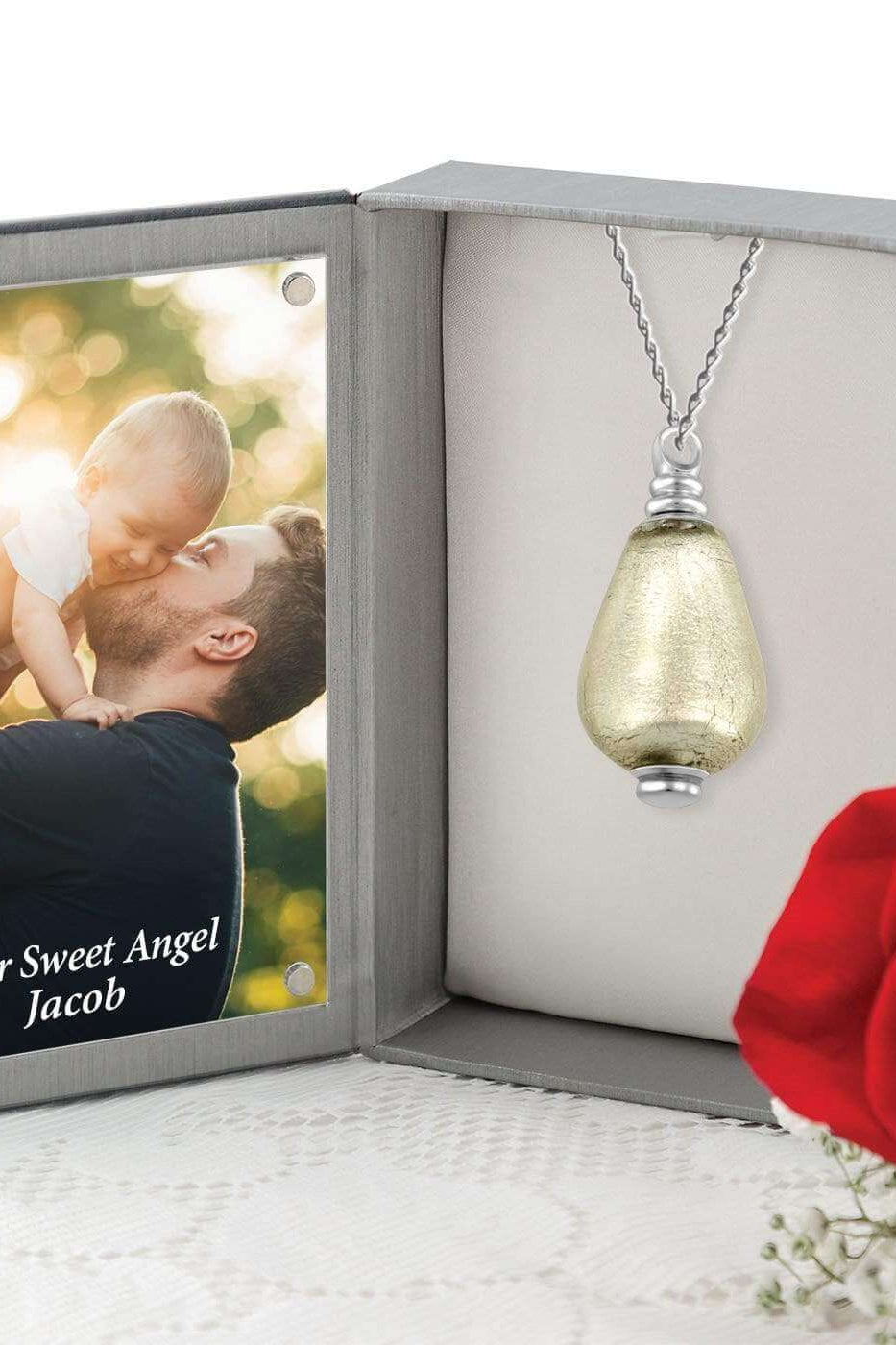 Cara Keepsakes Murano Glass Pendant Urns Murano Glass Pendant Urn - 'Whispering Softly'