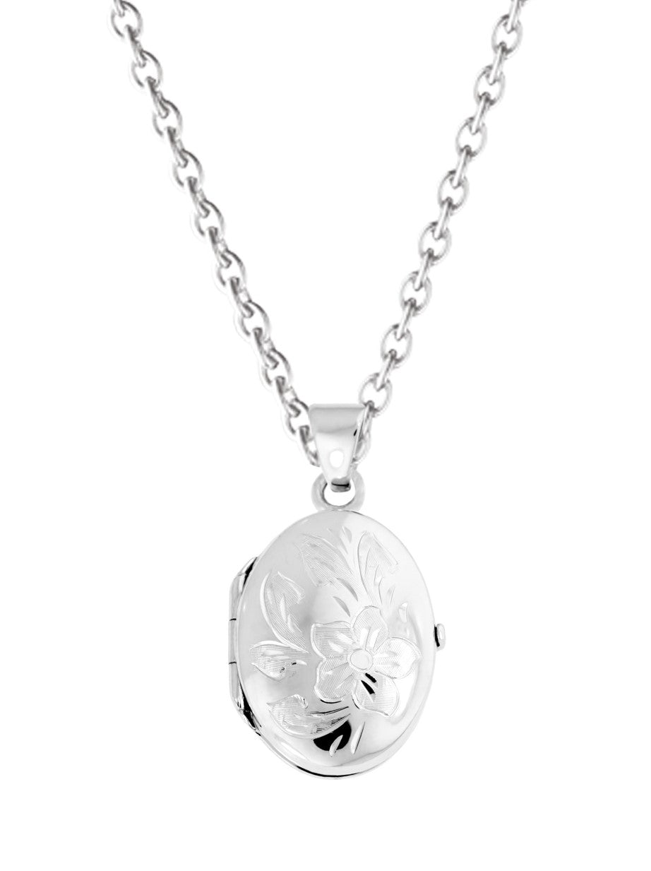 Silver Oval Locket Urn
