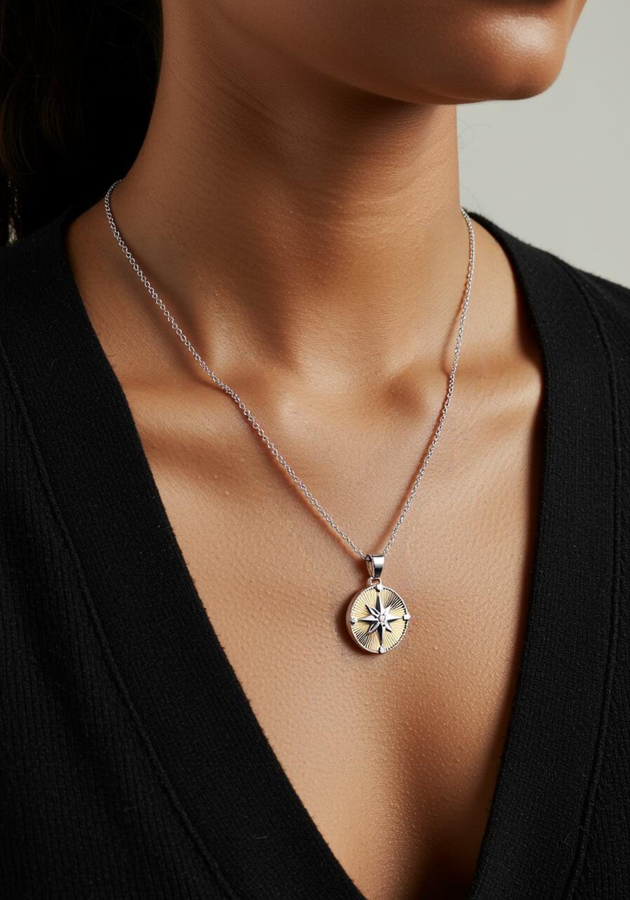 Cara Keepsakes Silver Pendant Urns Silver Compass Pendant Urn