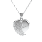 Cara Keepsakes Silver Locket Urns Silver Angel Wing Locket Urn