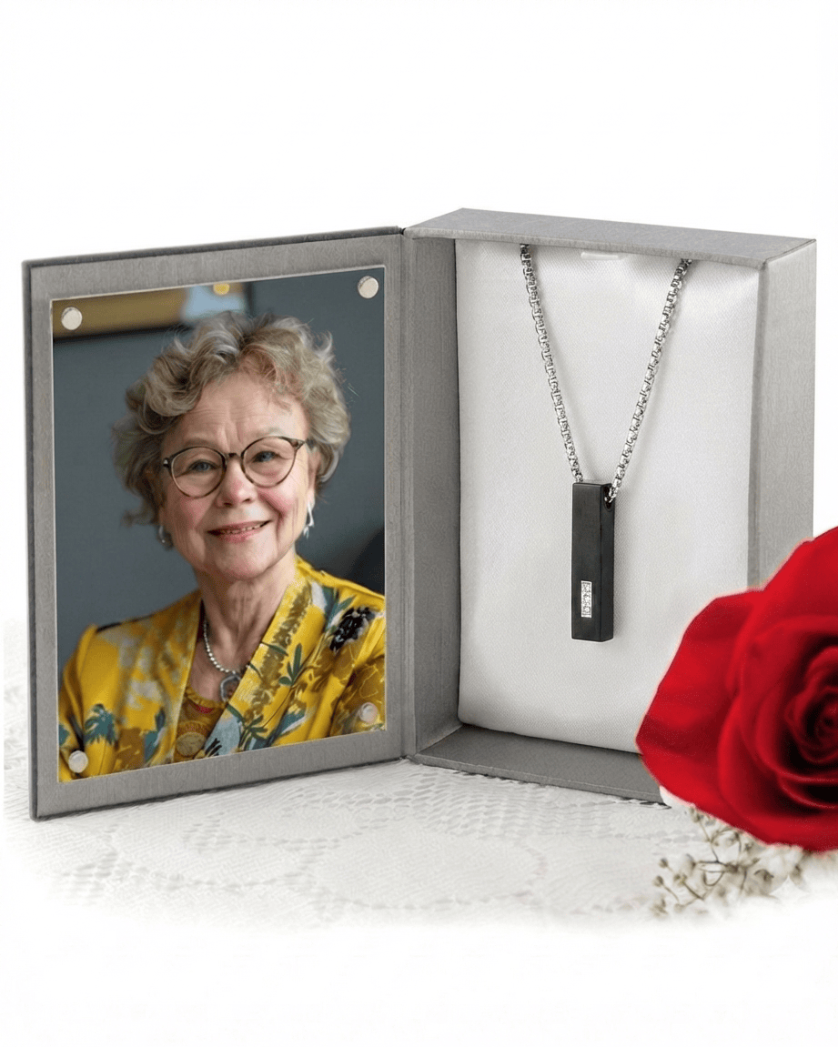 Cara Keepsakes Stainless Steel Black 3-Stone Block Urn