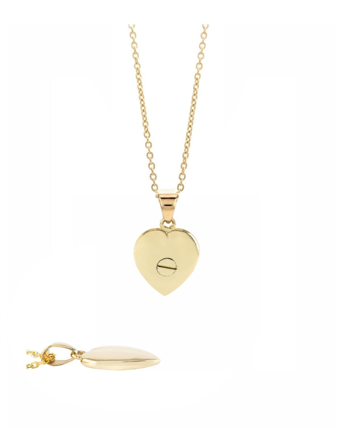 Cara Keepsakes Gold Pendant Urns Small Gold Heart Pendant Urn (10K)