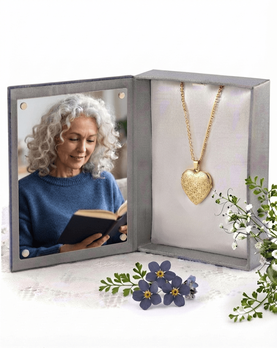 Cara Keepsakes Gold Locket Urns Gold Heart Locket Urn - Diamond Cut (10K)