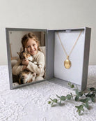 Cara Keepsakes Gold Locket Urns Gold Oval Locket Urn - Diamond Cut (10K)
