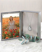 Cara Keepsakes Silver Pendant Urns 'Poppy' Teardrop Pendant Urn