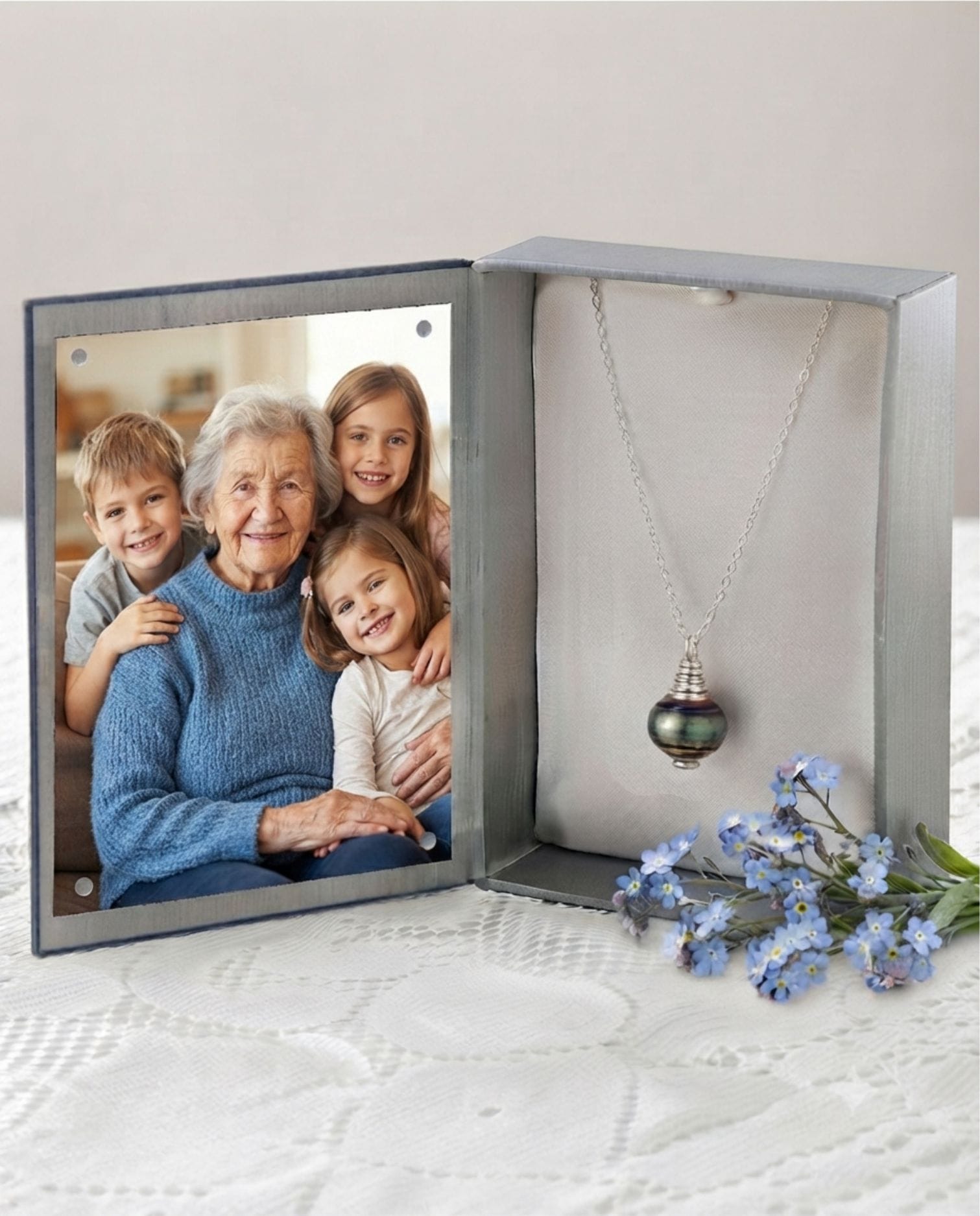 Cara Keepsakes Murano Glass Pendant Urns Murano Glass Pendant Urn - 'Serenity' Bead
