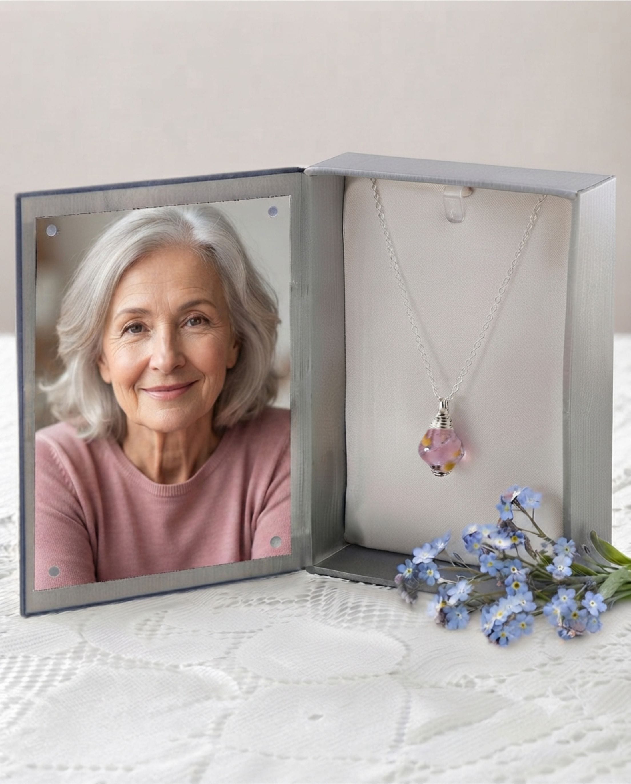 Cara Keepsakes Murano Glass Pendant Urns Murano Glass Pendant Urn - 'Loving Whispers'