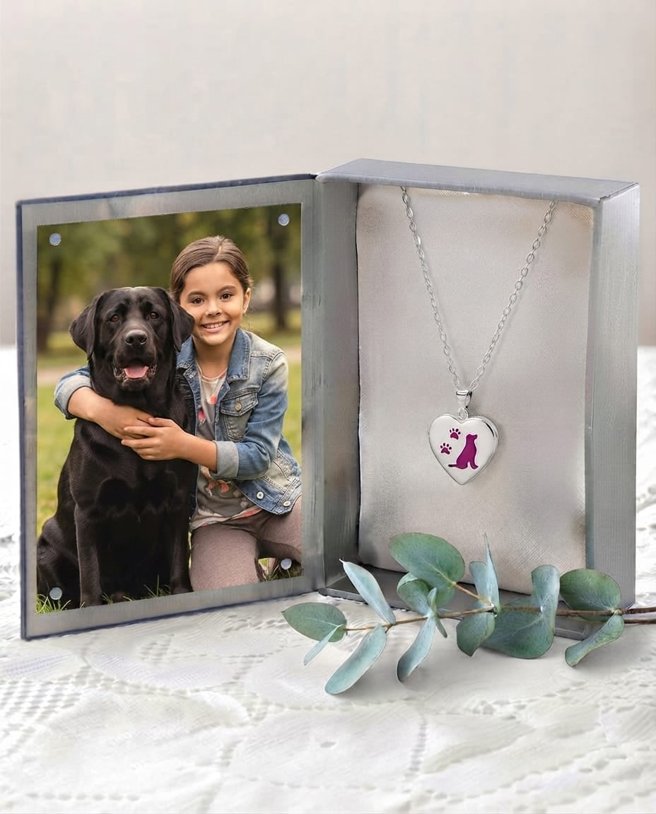 Cara Keepsakes Silver Locket Urns Dog Locket Urn