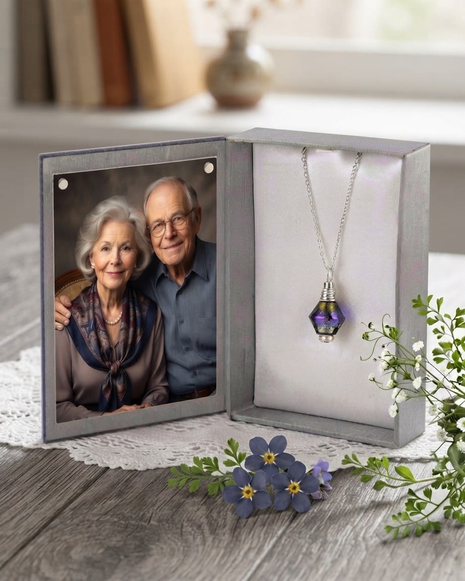 Cara Keepsakes Murano Glass Pendant Urns Murano Glass Pendant Urn - 'Peaceful Waters'