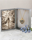 Cara Keepsakes Gold Locket Urns Gold Filigree Heart Locket Urn (14K)
