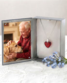 Cara Keepsakes Murano Glass Heart Urns Murano Glass Heart Urn - July