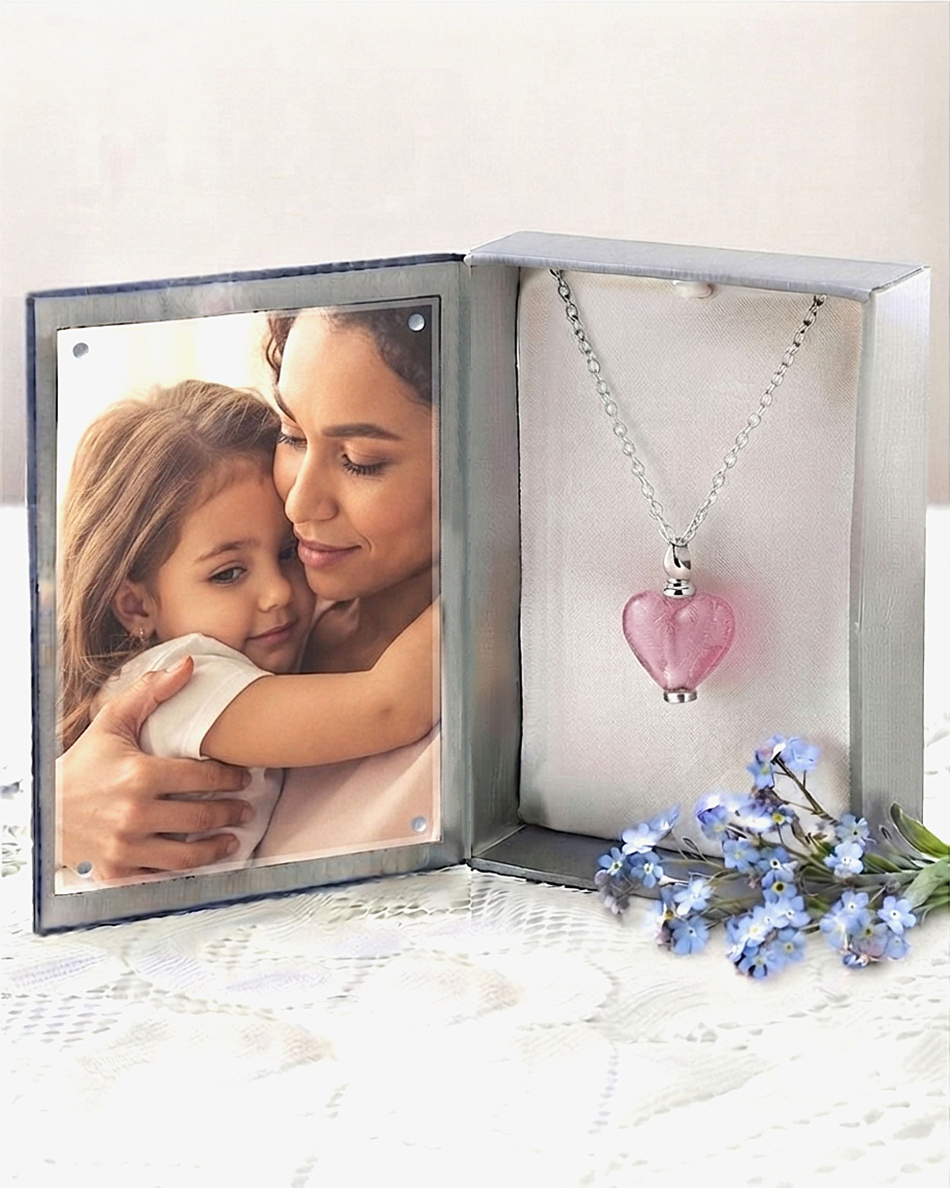 Cara Keepsakes Murano Glass Heart Urns Murano Glass Heart Urn - October