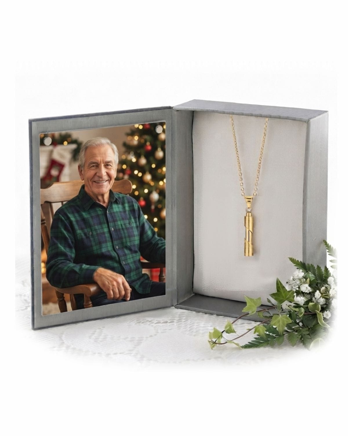 Cara Keepsakes Gold Pendant Urns Gold Cylinder Pendant Urn (10K)