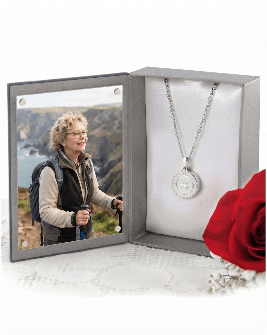 Cara Keepsakes Stainless Steel Small Stainless Steel Compass Urn