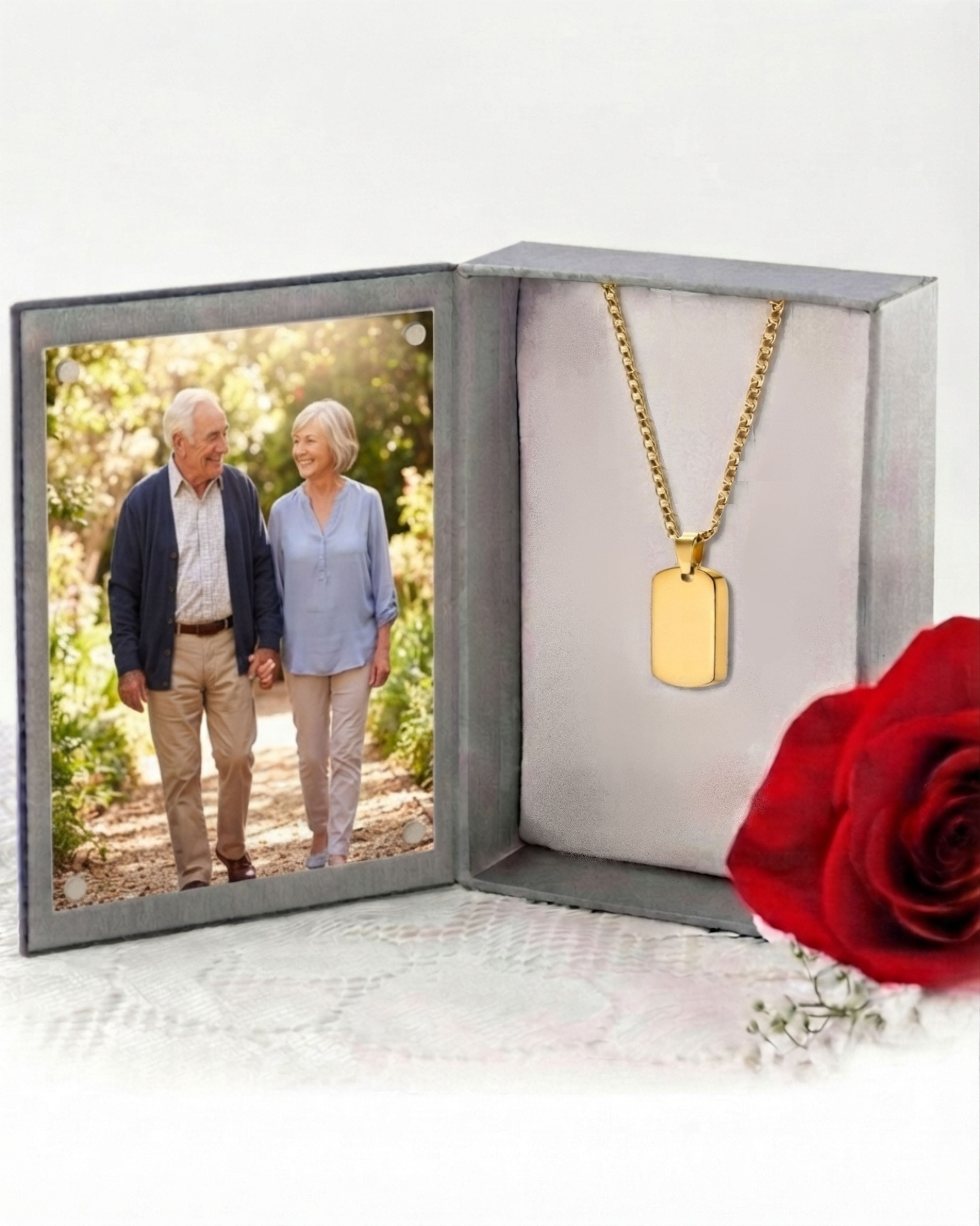 Cara Keepsakes Stainless Steel Gold Tag Pendant Urn