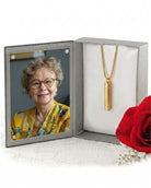 Cara Keepsakes Stainless Steel Gold-Plated Tag Cylinder