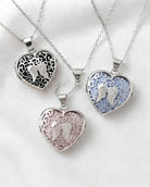 Cara Keepsakes Silver Locket Urns Angel Heart Locket Urn